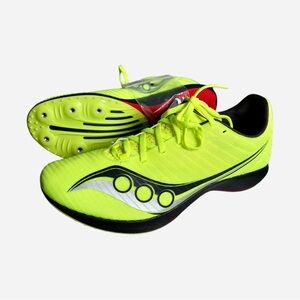 Saucony Men’s Velocity MP Green Red Track Running Shoes Sz 10